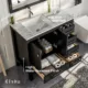 Eviva London 36" x 18" Espresso Transitional Bathroom Vanity with White Carrara Top-TVN414-36X18ES - Image 4