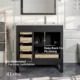 Eviva London 36" x 18" Espresso Transitional Bathroom Vanity with White Carrara Top-TVN414-36X18ES - Image 6
