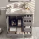 Eviva London 36" x 18" Gray Transitional Bathroom Vanity with White Carrara Top-TVN414-36X18GR - Image 3