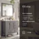 Eviva London 36" x 18" Gray Transitional Bathroom Vanity with White Carrara Top-TVN414-36X18GR - Image 7