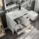 Eviva London 38" x 18" White Transitional Bathroom Vanity with White Carrara Top-TVN414-38X18WH - Image 4