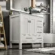 Eviva London 38" x 18" White Transitional Bathroom Vanity with White Carrara Top-TVN414-38X18WH - Image 5