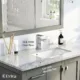 Eviva London 42" x 18" Gray Transitional Bathroom Vanity with White Carrara Top-TVN414-42X18GR - Image 2