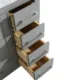 Eviva London 42" x 18" Gray Transitional Bathroom Vanity with White Carrara Top-TVN414-42X18GR - Image 9