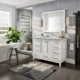 Eviva London 42" x 18" White Transitional Bathroom Vanity with White Carrara Top-TVN414-42X18WH - Image 2