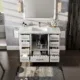 Eviva London 42" x 18" White Transitional Bathroom Vanity with White Carrara Top-TVN414-42X18WH - Image 3