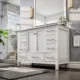 Eviva London 42" x 18" White Transitional Bathroom Vanity with White Carrara Top-TVN414-42X18WH - Image 5