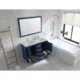 Eviva London 48" x 18" Blue Transitional Double Sink Bathroom Vanity with White Carrara Top & Gold Handles-TVN414-48X18BLU-DS-GH - Image 3