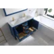 Eviva London 48" x 18" Blue Transitional Double Sink Bathroom Vanity with White Carrara Top & Gold Handles-TVN414-48X18BLU-DS-GH - Image 4