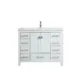 Eviva London 48" x 18" White Transitional Bathroom Vanity with White Carrara Top-TVN414-48X18WH