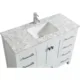 Eviva London 48" x 18" White Transitional Bathroom Vanity with White Carrara Top-TVN414-48X18WH - Image 2