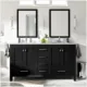 Eviva London 60" x 18" Espresso Transitional Double Sink Bathroom Vanity with White Carrara Top-TVN414-60X18ES