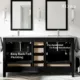 Eviva London 60" x 18" Espresso Transitional Double Sink Bathroom Vanity with White Carrara Top-TVN414-60X18ES - Image 4