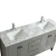 Eviva London 60" x 18" Gray Transitional Double Sink Bathroom Vanity with White Carrara Top-TVN414-60X18GR - Image 3