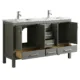 Eviva London 60" x 18" Gray Transitional Double Sink Bathroom Vanity with White Carrara Top-TVN414-60X18GR - Image 4