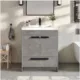 Eviva Lugano 24" Cement Gray Modern Bathroom Vanity with White Integrated Top-EVVN600-8-24CGR - Image 5