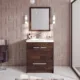 Eviva Lugano 24" Rosewood Modern Bathroom Vanity with White Integrated Top-EVVN600-8-24RSWD - Image 3