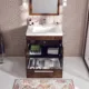 Eviva Lugano 24" Rosewood Modern Bathroom Vanity with White Integrated Top-EVVN600-8-24RSWD
