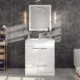 Eviva Lugano 24" White Modern Bathroom Vanity with White Integrated Top-EVVN600-8-24WH
