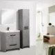 Eviva Lugano 30" Cement Gray Modern Bathroom Vanity with White Integrated Top-EVVN750-8-30CGR - Image 2