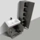 Eviva Lugano 30" Cement Gray Modern Bathroom Vanity with White Integrated Top-EVVN750-8-30CGR - Image 3