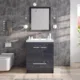 Eviva Lugano 30" Gray Modern Bathroom Vanity with White Integrated Top-EVVN750-8-30GR