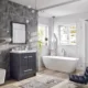Eviva Lugano 30" Gray Modern Bathroom Vanity with White Integrated Top-EVVN750-8-30GR - Image 6