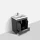 Eviva Lugano 30" Gray Modern Bathroom Vanity with White Integrated Top-EVVN750-8-30GR - Image 4