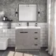 Eviva Lugano 36" Cement Gray Modern Bathroom Vanity with White Integrated Top-EVVN900-8-36CGR