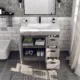 Eviva Lugano 36" Cement Gray Modern Bathroom Vanity with White Integrated Top-EVVN900-8-36CGR - Image 3