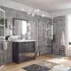 Eviva Lugano 36" Gray Modern Bathroom Vanity with White Integrated Top-EVVN900-8-36GR - Image 3