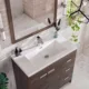Eviva Lugano 36" Gray Oak Modern Bathroom Vanity with White Integrated Top-EVVN900-8-36GOK - Image 3