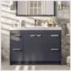 Eviva Lugano 48" Gray Modern Bathroom Vanity with White Integrated Top-EVVN1200-8-48GR