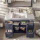Eviva Lugano 48" Gray Modern Bathroom Vanity with White Integrated Top-EVVN1200-8-48GR - Image 2