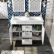 Eviva Lugano 48" White Modern Double Sink Bathroom Vanity with White Integrated Top-EVVN12-8-48WH-DS - Image 2