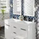 Eviva Lugano 48" White Modern Double Sink Bathroom Vanity with White Integrated Top-EVVN12-8-48WH-DS - Image 3