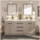 Eviva Lugano 60" Cement Gray Modern Double Sink Bathroom Vanity with White Integrated Top-EVVN1500-8-60CGR