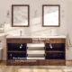 Eviva Lugano 60" Rosewood Modern Double Sink Bathroom Vanity with White Integrated Top-EVVN1500-8-60RSWD - Image 5