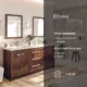 Eviva Lugano 60" Rosewood Modern Double Sink Bathroom Vanity with White Integrated Top-EVVN1500-8-60RSWD - Image 6