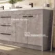 Eviva Lugano 72" Cement Gray Modern Double Sink Bathroom Vanity with White Integrated Top-EVVN1700-8-72CGR - Image 3