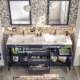 Eviva Lugano 72" Gray Modern Double Sink Bathroom Vanity with White Integrated Top-EVVN1700-8-72GR - Image 3