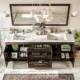 Eviva Lugano 84" Gray Oak Modern Double Sink Bathroom Vanity with White Integrated Top-EVVN1900-8-84GOK - Image 3
