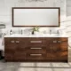 Eviva Lugano 84" Rosewood Modern Double Sink Bathroom Vanity with White Integrated Top-EVVN1900-8-84RSWD
