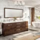 Eviva Lugano 84" Rosewood Modern Double Sink Bathroom Vanity with White Integrated Top-EVVN1900-8-84RSWD - Image 2