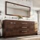 Eviva Lugano 84" Rosewood Modern Double Sink Bathroom Vanity with White Integrated Top-EVVN1900-8-84RSWD - Image 5
