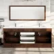Eviva Lugano 84" Rosewood Modern Double Sink Bathroom Vanity with White Integrated Top-EVVN1900-8-84RSWD - Image 7