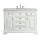Eviva Monroe 42" White Transitional Bathroom Vanity with White Carrara Top-EVVN123-42WH