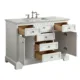 Eviva Monroe 42" White Transitional Bathroom Vanity with White Carrara Top-EVVN123-42WH - Image 4