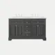 Eviva Monroe 60" Gray Transitional Double Sink Bathroom Vanity with White Carrara Top-EVVN123-60GR - Image 2