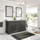 Eviva Monroe 60" Gray Transitional Double Sink Bathroom Vanity with White Carrara Top-EVVN123-60GR - Image 3